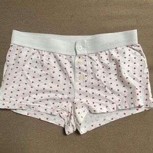 Brandy Melville Heart Print Boxer Shorts